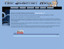 Tablet Screenshot of madscientisthut.com